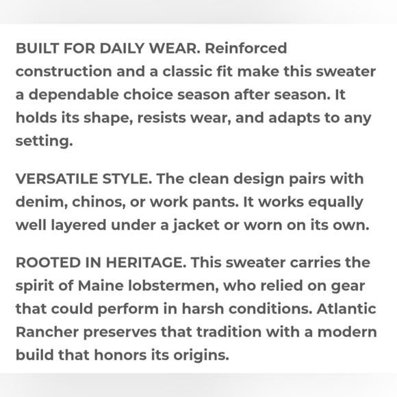 Vintage Atlantic Rancher Maine Lobstermen's Sweater Oyster Rolled Neck Chunky - Picture 12 of 13